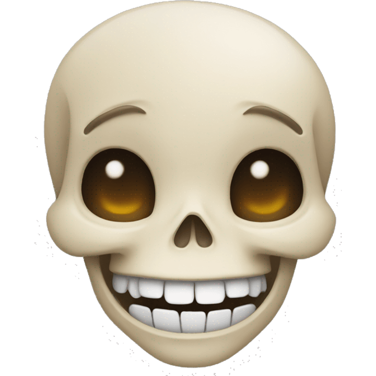 Skull mixed with laugh emoji