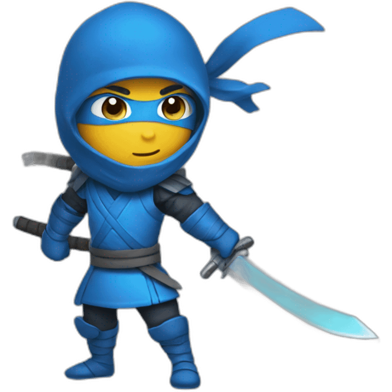 Blue heart ninja emoji