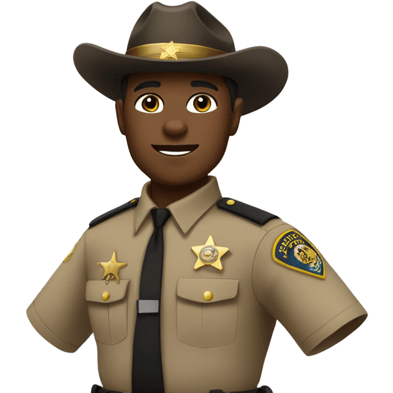 Light Black man as a sheriff Deputy emoji