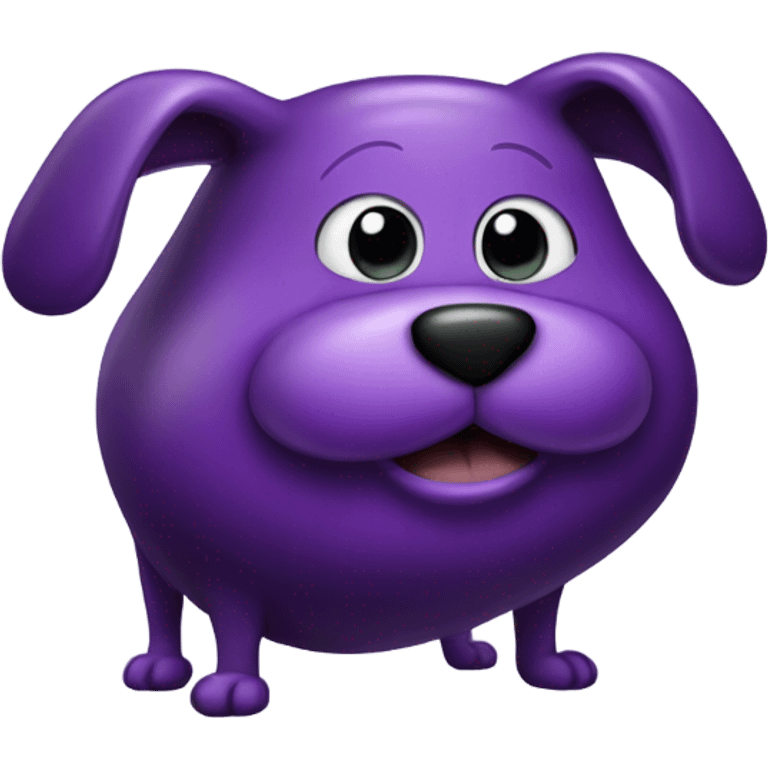 Eggplant dog emoji