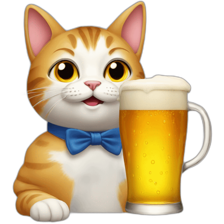 cat drink beer emoji