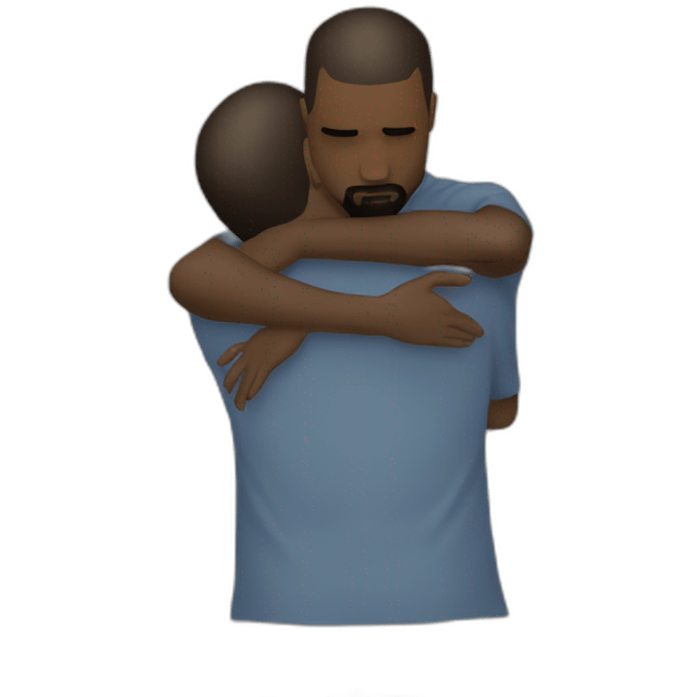 kanye west hugging himself in the mirror emoji