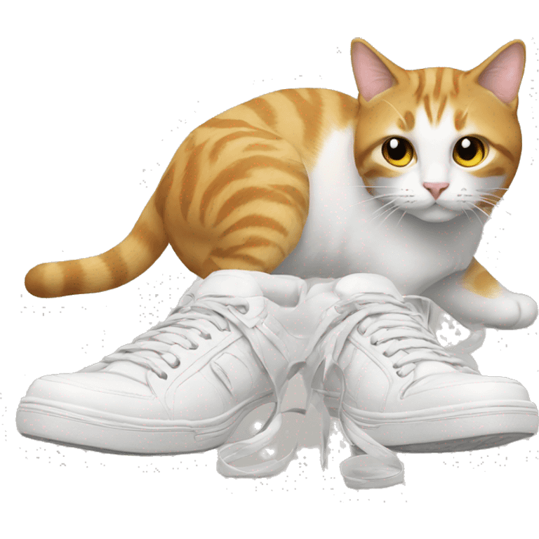 cat and sneaker emoji