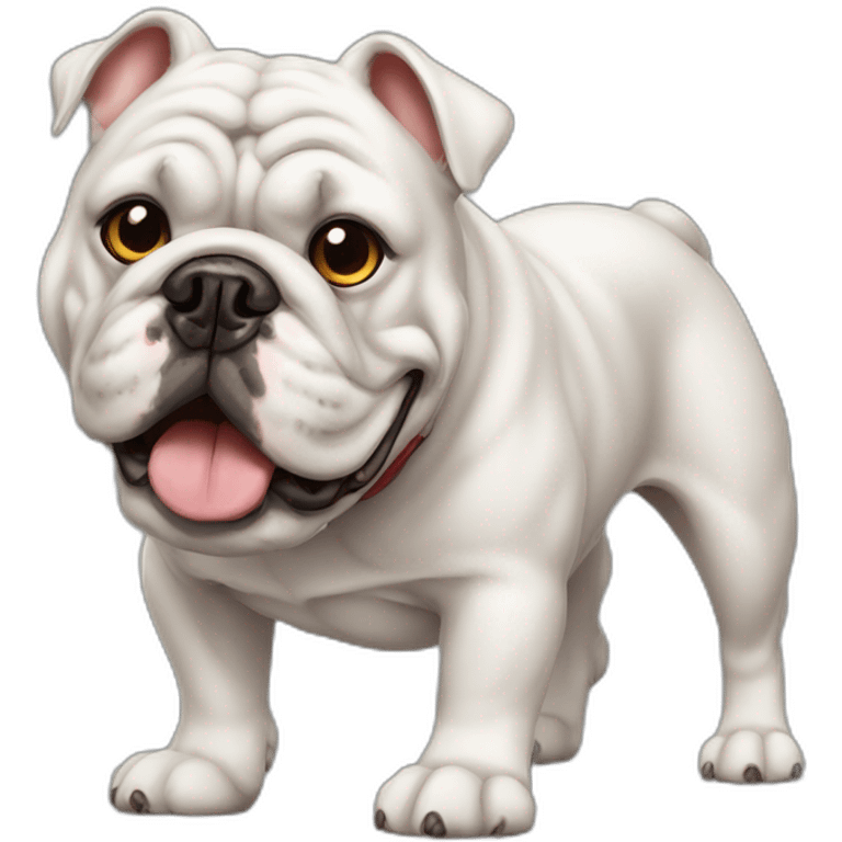 Dog Bulldog full-height emoji