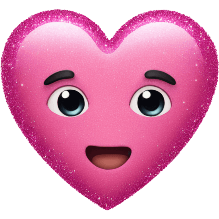 Pink heart with glitter  emoji