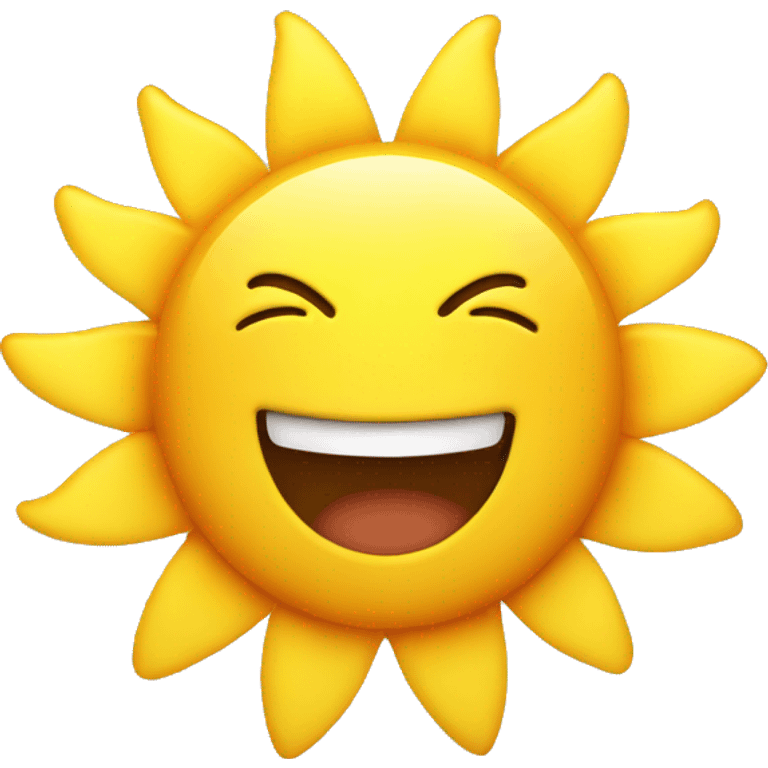 A happy sun emoji emoji