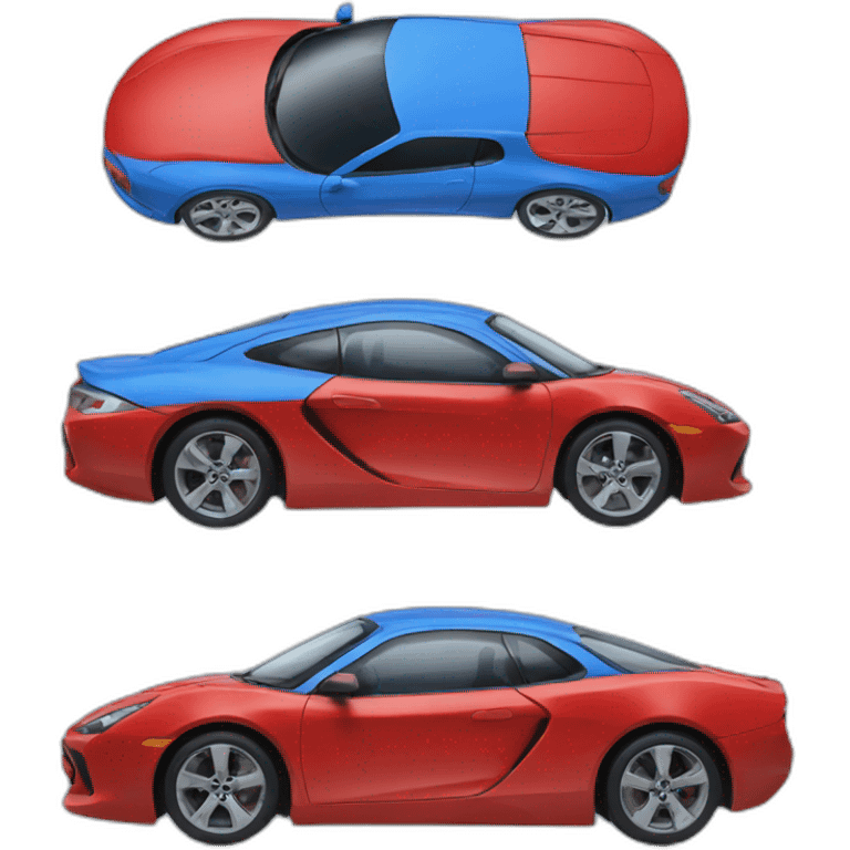 cars red and blue emoji