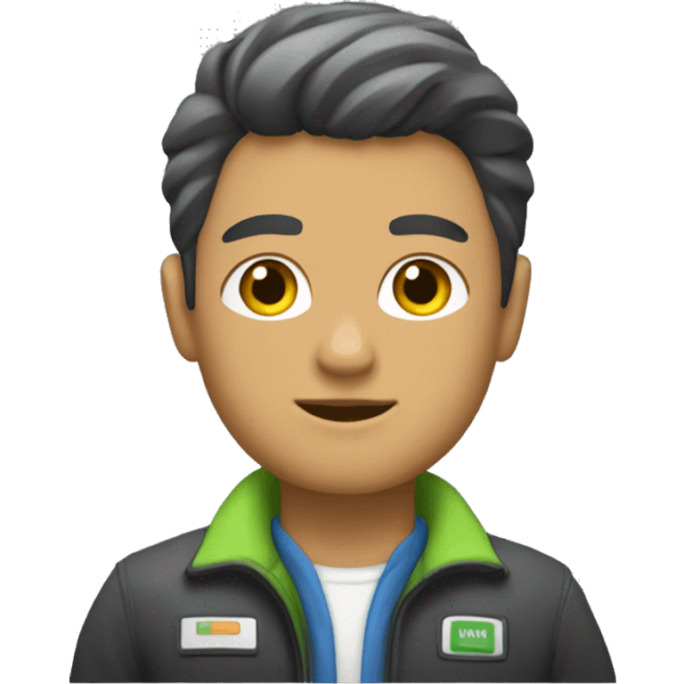 driver human. I don't want you to specify your gender, show me as a human, not a man or a woman. like genderless meoji. Let him use a truck. Let the truck be green. emoji