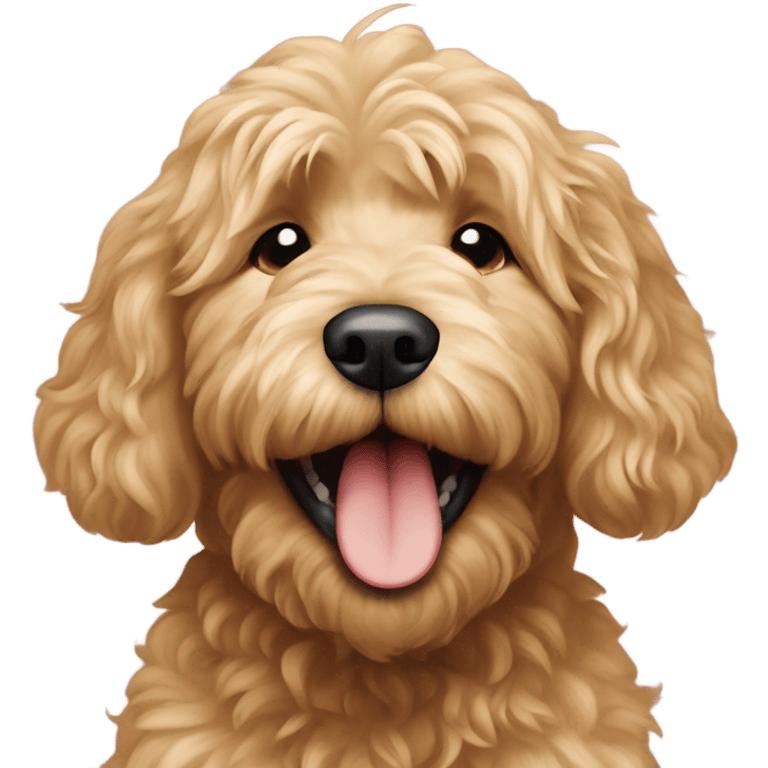 Goldendoodle yawning emoji