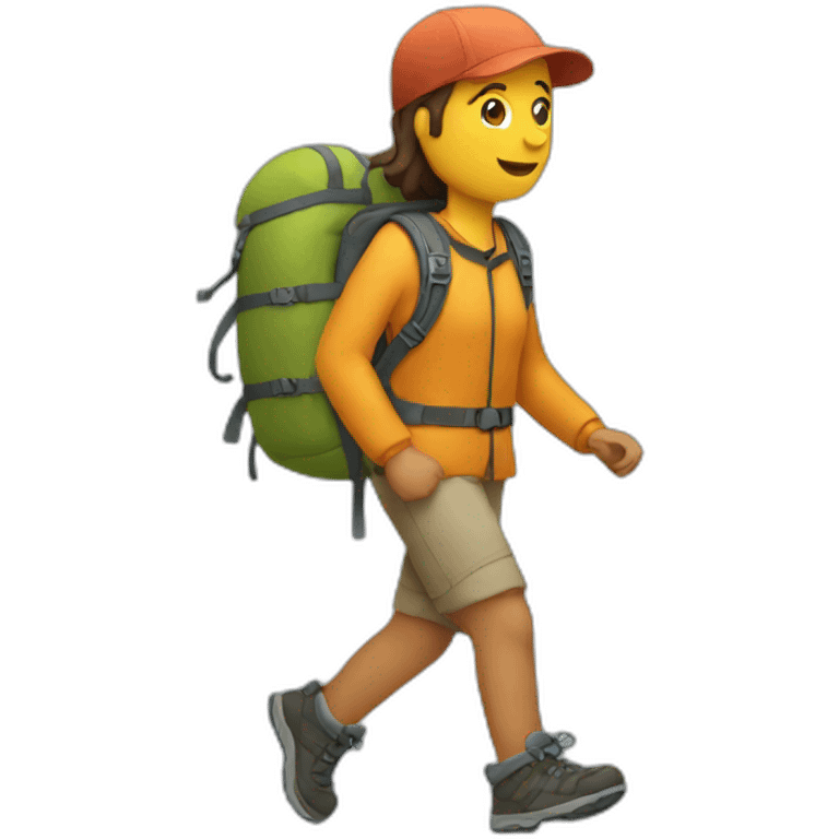 person hiking emoji