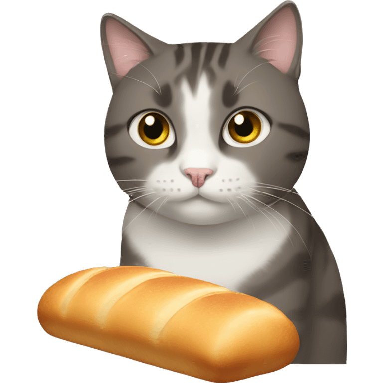 Cat with bread emoji