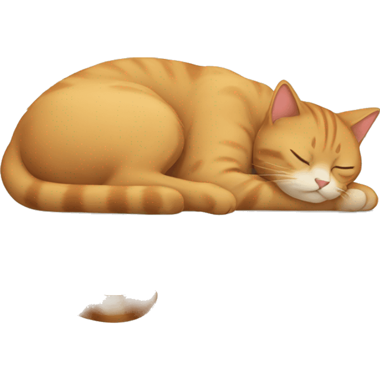 A cat sleeping emoji