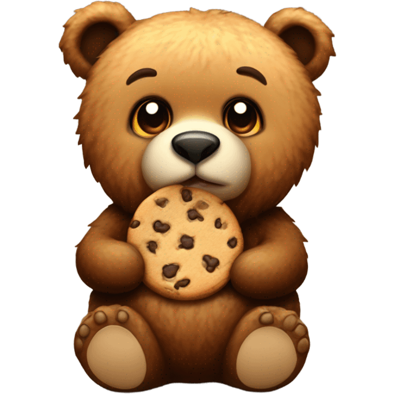 Bear with cookie emoji