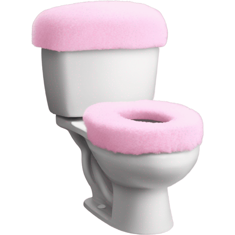 pink fluffy toilet  emoji