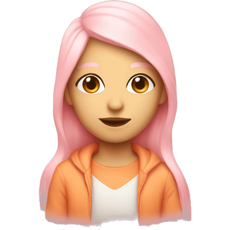 pastel pink tangerine emoji