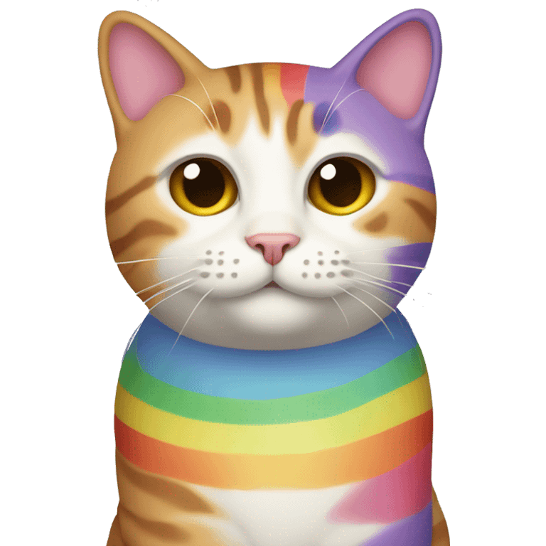 cat with rainbow stripes emoji