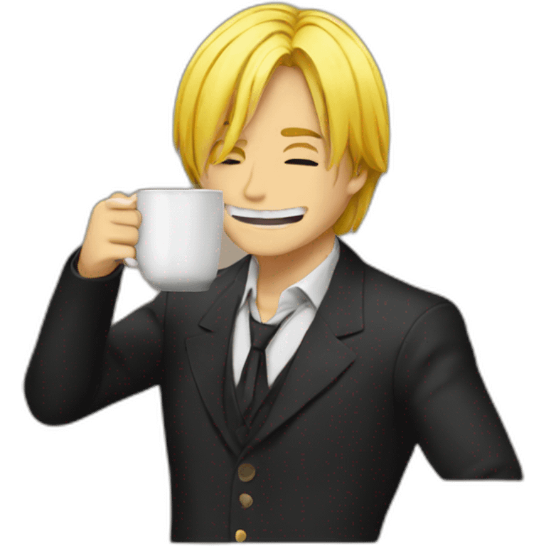 Sanji drink coffee emoji