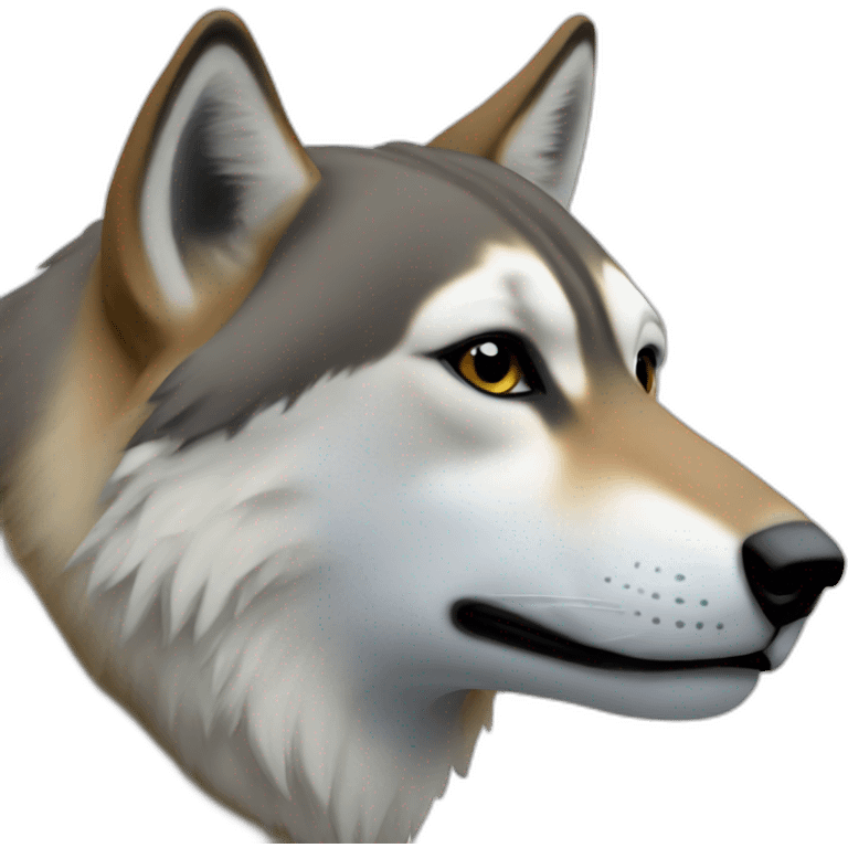 Tamaskan side view emoji