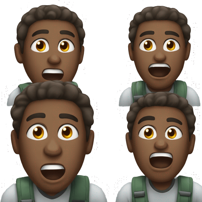 african american man yelling emoji