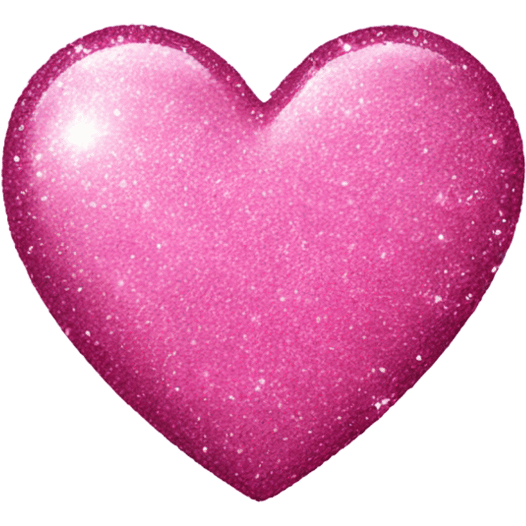 Glitter pink heart emoji