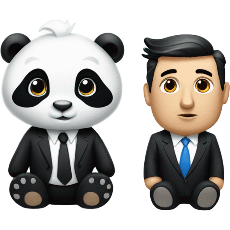 Panda and Donald trump emoji