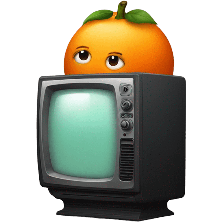 Orange tv sad  emoji