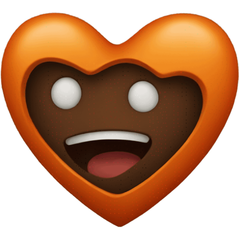 dark orange heart  emoji