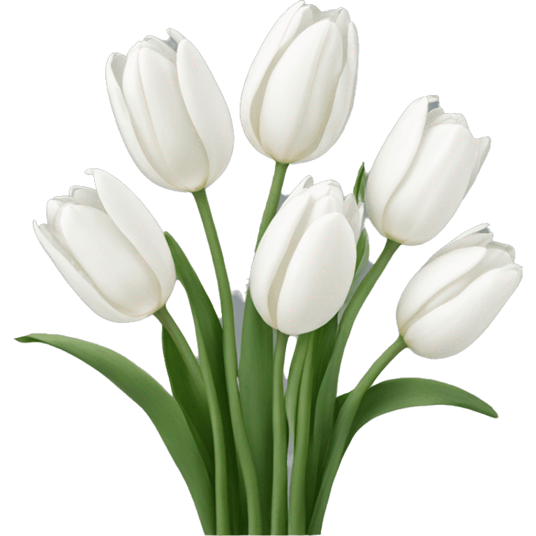 white tulips emoji