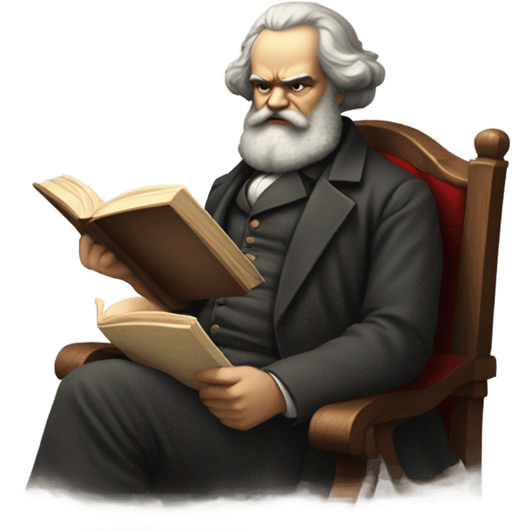 karl marx reading emoji