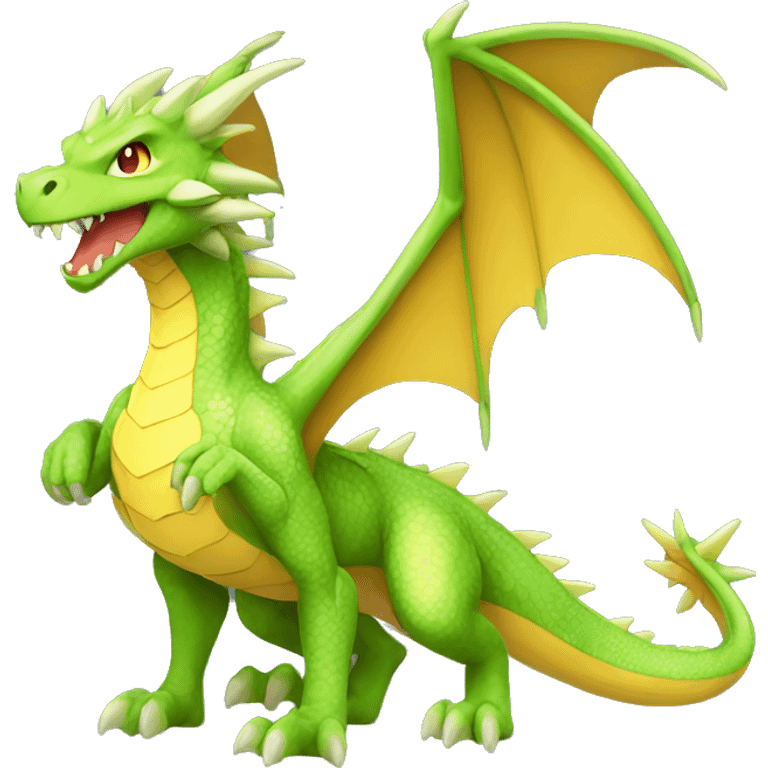 Shiny dragon-Fakémon full body emoji