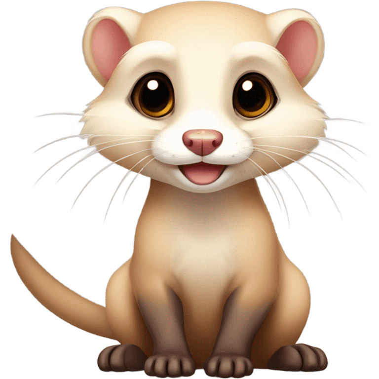 Cute light brown ferret emoji