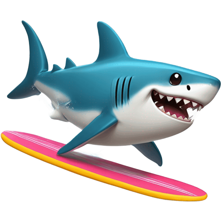 shark surfing  emoji