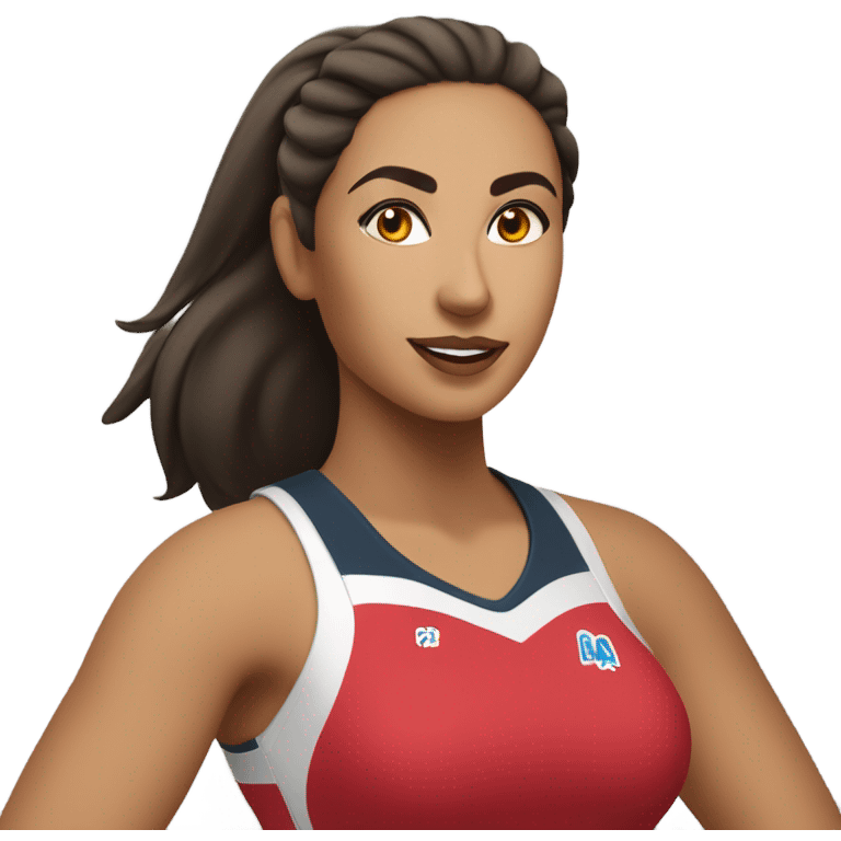 Beautiful Latina playing volleyball emoji