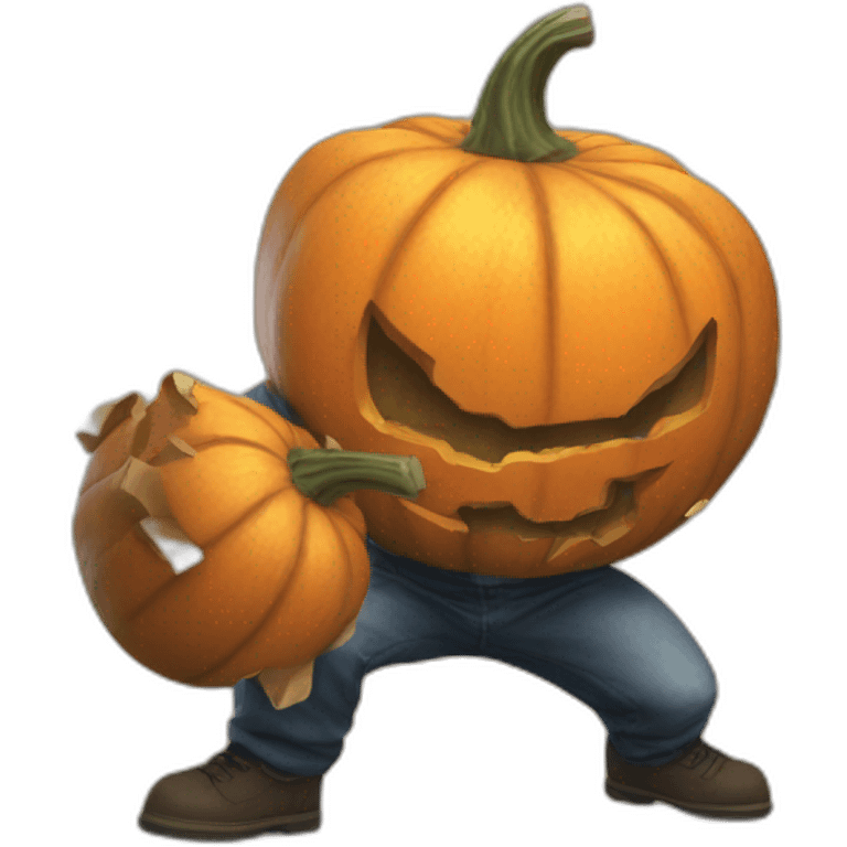 Smashing pumpkin emoji