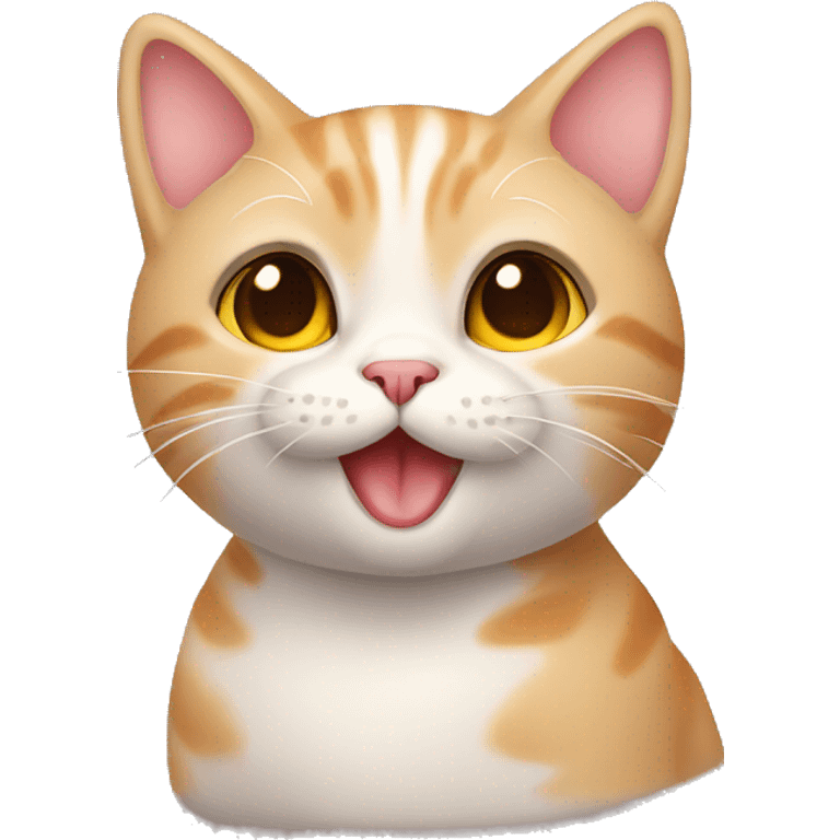 Cute cat blowing kiss emoji