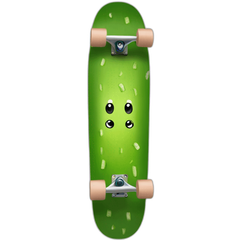 A cucumber skateboard emoji