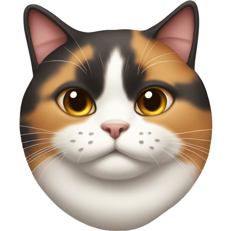 Fat calico cat emoji