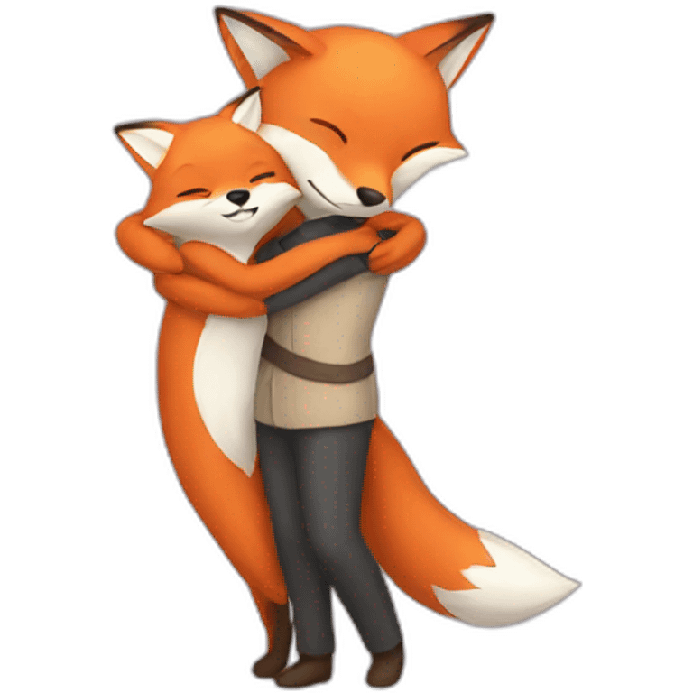 hug feminine fox emoji