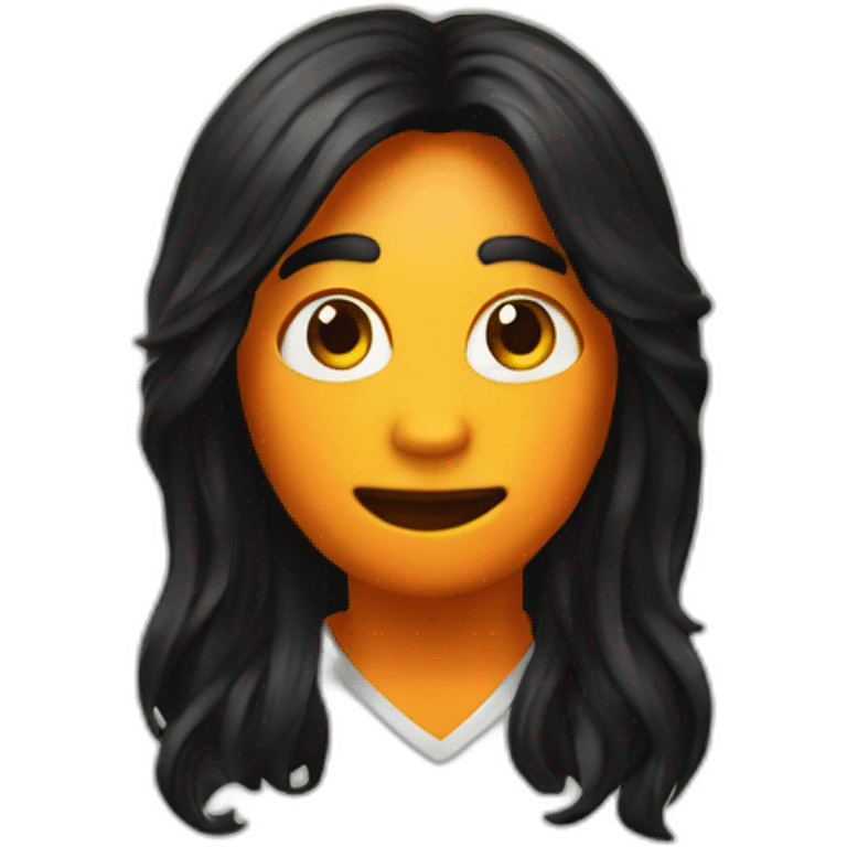 cheeto with long black hair emoji