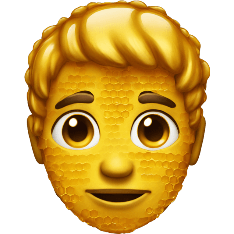 Face made of honey emoji