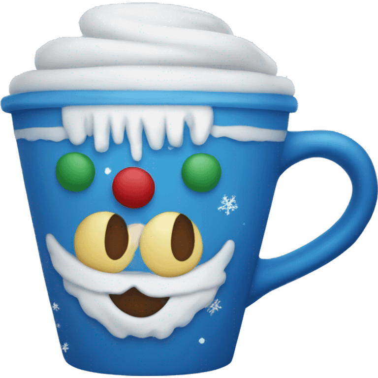 blue christmas cup emoji