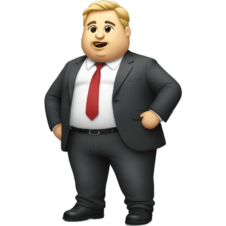 Fat guy wearing a suit emoji