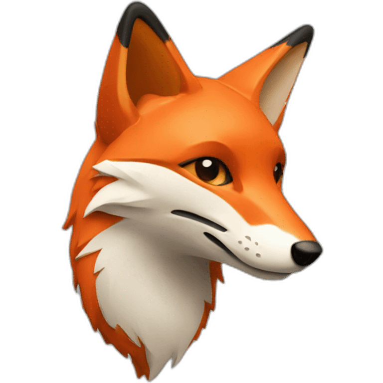 Minimalistic red fox head emoji