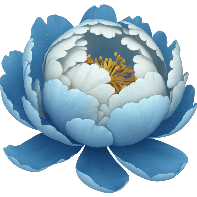 aesthetic blue peony emoji