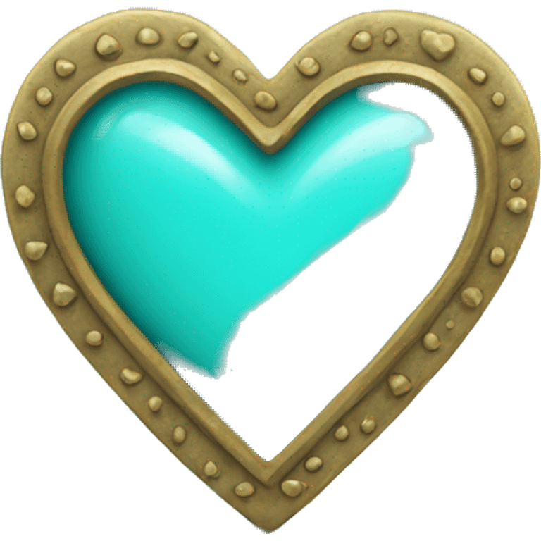 Turquoise heart emoji