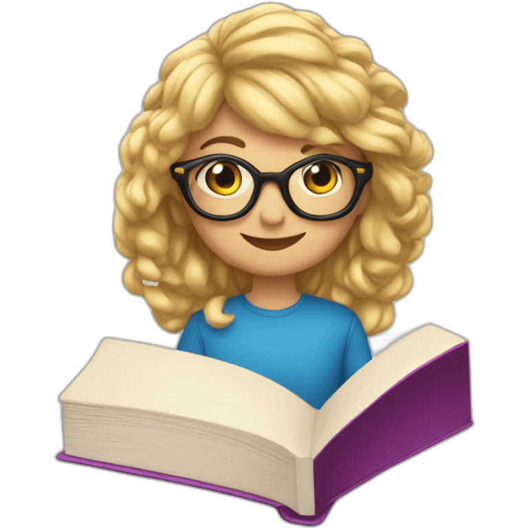 Taylor Swith with book emoji