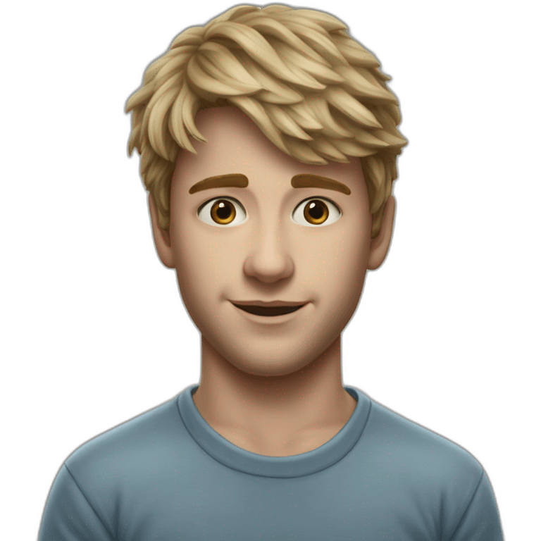 hyper realistic Drew Starkey acter boy outer banks emoji