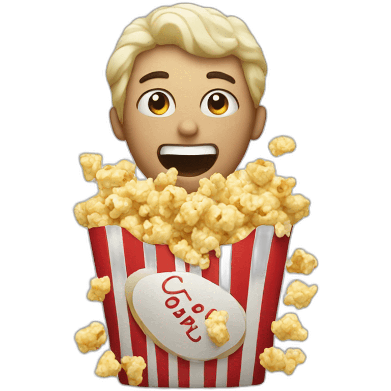 people eating popcorn emoji