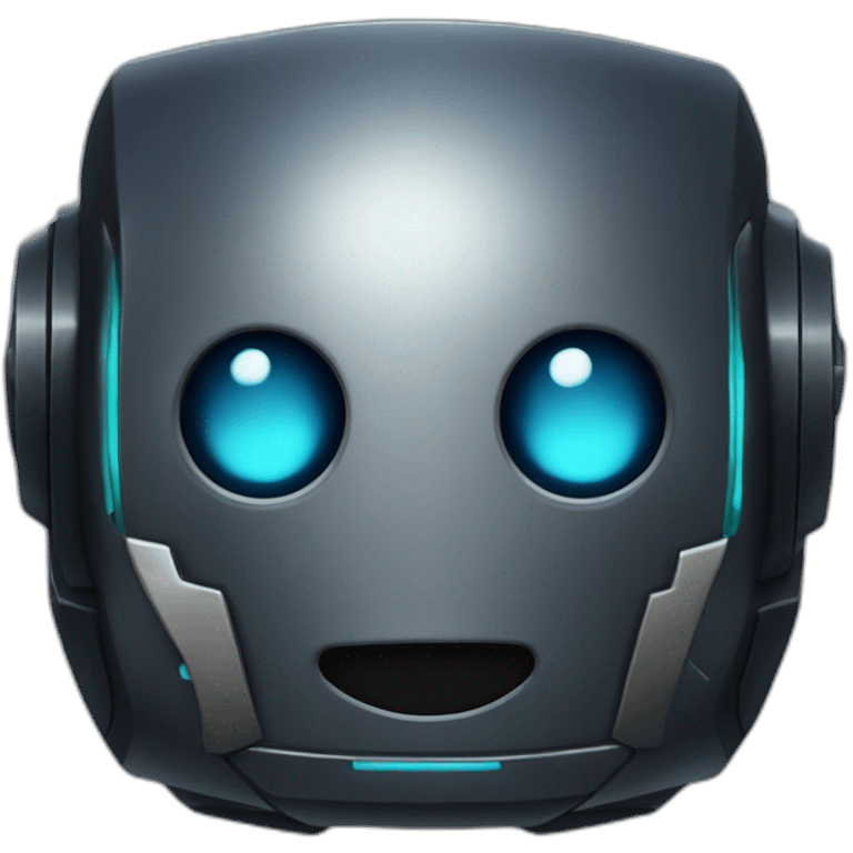 cute obsidian robot face emoji