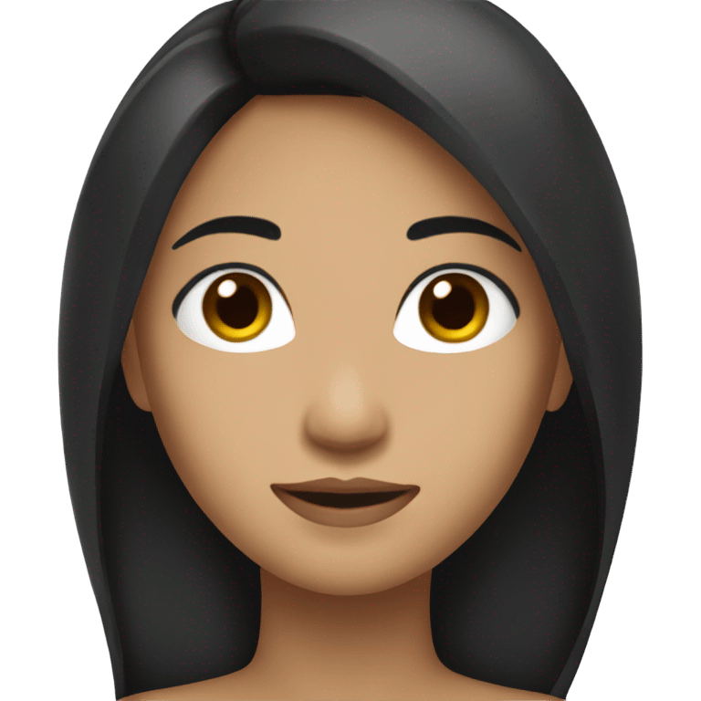 Long black hair filipina emoji